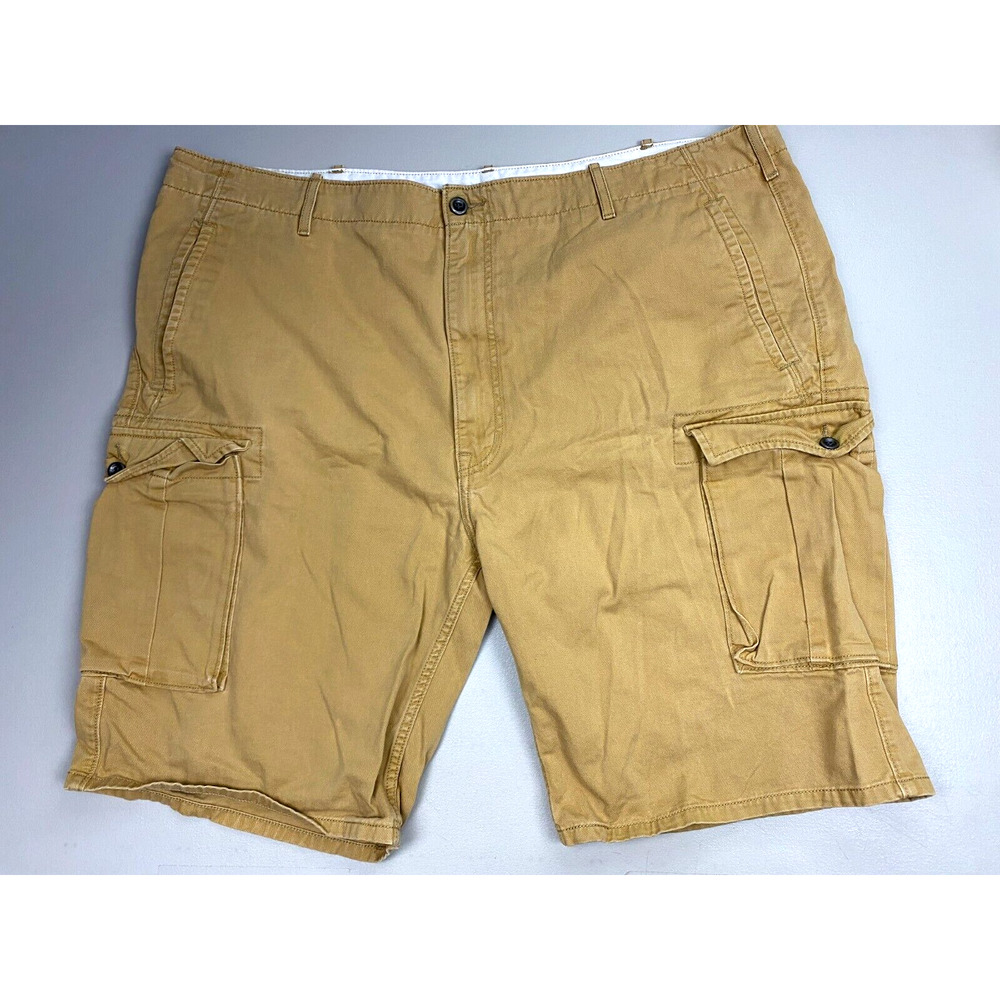 Levis Cargo Shorts Mens 42 Brown‎ Fits 44x11 Heavy Cotton Flat Front